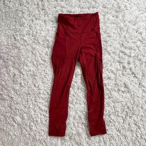 Red Lululemon Leggings